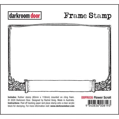 DARKROOM DOOR FRAME STAMPFLOWER SCROLL - DDFR035