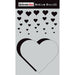 DARKROOM DOOR MEDIUM STENCIL 6 X 9 INCH CASCADING HEARTS - DDMS007