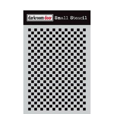 DARKROOM DOOR SMALL STENCIL 4.5X 6 INCH CHECKERED - DDSS044