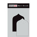 DARKROOM DOOR SMALL STENCIL 4.5X 6 INCH OGEE ARCH SET - DDSS052