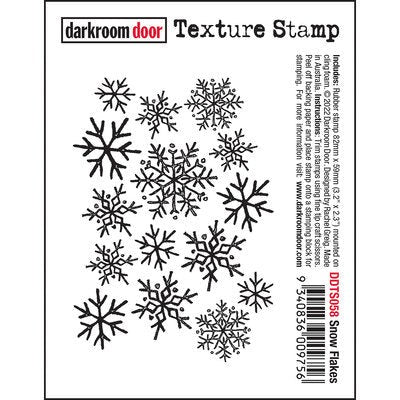 DARKROOM DOOR TEXTURE STAMP SNOW FLAKES - DDTS058