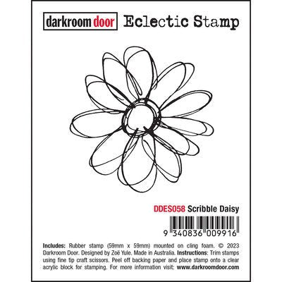 DARKROOM DOOR ECLECTIC STAMP SCRIBBLE DAISY - DDES058