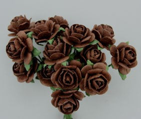 GREEN TARA ROSES 1.5CM BROWN - FDR003BR