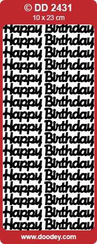 STICKER HAPPY BIRTHDAY GOLD - DD2431G