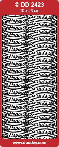 STICKER HAPPY BIRTHDAY CURVED GOLD - DD2423G