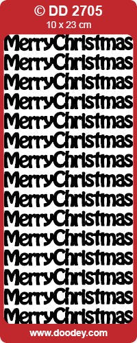 STICKER LARGE MERRY CHRISTMAS SILVER - DD2705S