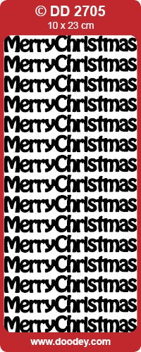 STICKER LARGE MERRY CHRISTMAS GOLD - DD2705G