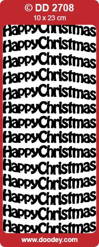 STICKER LARGE HAPPY CHRISTMAS GOLD - DD2708G