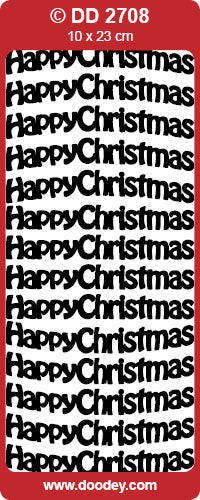 STICKER LARGE HAPPY CHRISTMAS SILVER - DD2708S