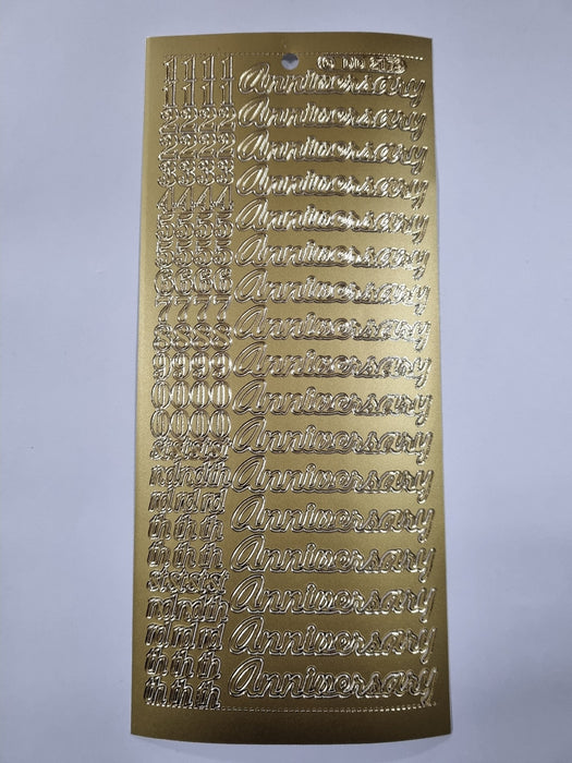 CRAFT STICKER NUMBER ANNIVERSARY GOLD - DD2179G