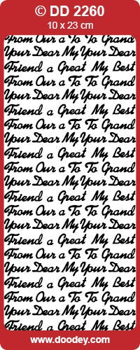 CRAFT STICKER GRAND BEST DEAR GREETINGS SILVER - DD2260S