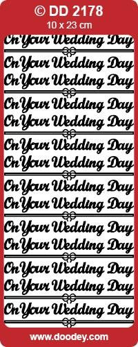 CRAFT STICKER ON YOUR WEDDING DAY GOLD - DD2178G