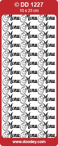 CRAFT STICKER SCRIPT MENU SILVER - DD1227S