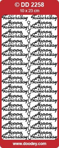 STICKER HAPPY FATHERS DAY SILVER - DD2258S
