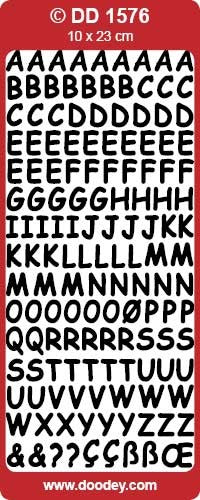 CRAFT STICKER MED U/C ALPHABET SILVER - DD1576S