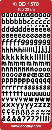 CRAFT STICKER MED L/C ALPHABET GOLD - DD1578G