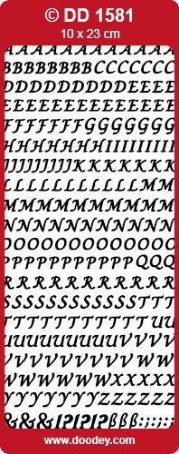 CRAFT STICKER ELEGANT U/C ABC LARGE GOLD - DD1581G