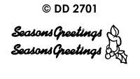 STICKER SEASONS GREETINGS SILVER - DD2701S