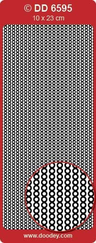 STICKER BEADED BORDERS SILVER - DD6595S