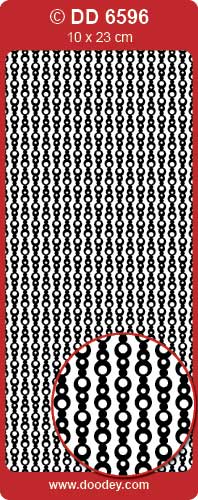 STICKER BORDERS RETRO CIRCLES SILVER - DD6596S