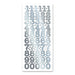 STICKER NUMBERS 20 MM SILVER - XL405U-02