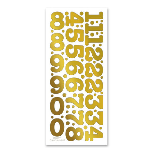 STICKER NUMBERS 30 MM GOLD - XL407U-01