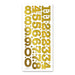 STICKER NUMBERS 30 MM GOLD - XL407U-01