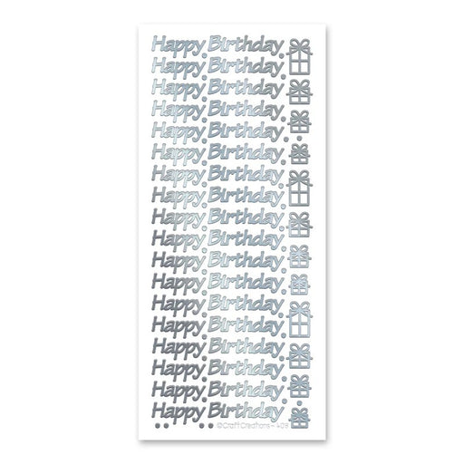 STICKER HAPPY BIRTHDAY SILVER - XL408U-02