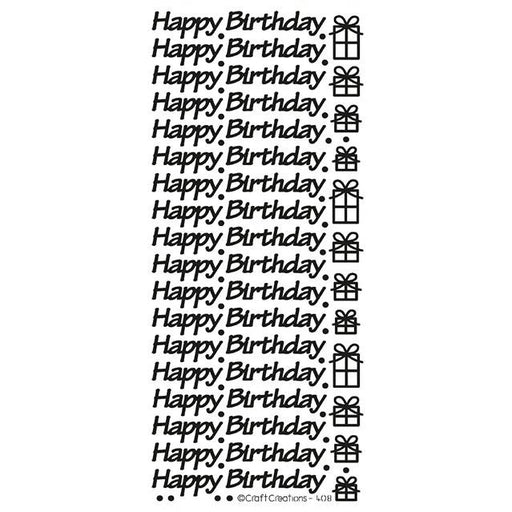 STICKER HAPPY BIRTHDAY BLACK - XL408U-03