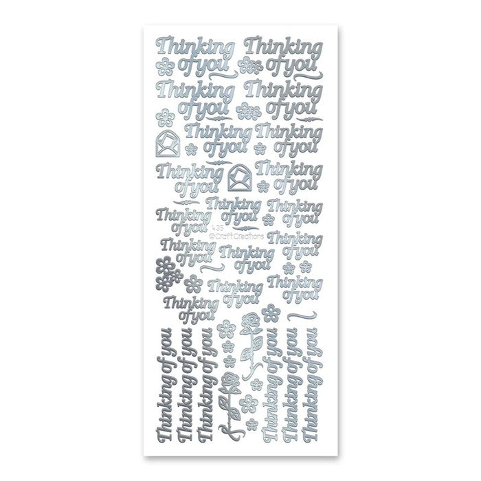 STICKER THINKING OF YOU SILVER - XL435U-02