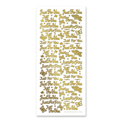 STICKER JUST FOR YOU GOLD - XL586U-01