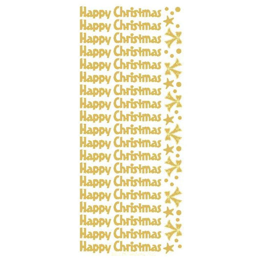 STICKER HAPPY CHRISTMAS GOLD - XL534U-01