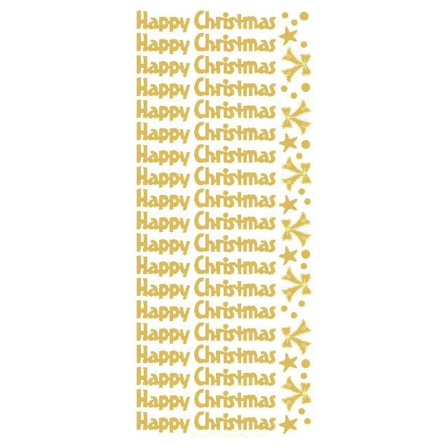 STICKER HAPPY CHRISTMAS GOLD - XL534U-01