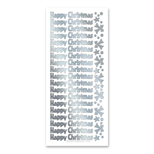STICKER HAPPY CHRISTMAS SILVER - XL534U-02