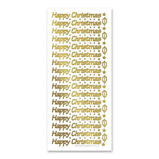 STICKER HAPPY CHRISTMAS GOLD - XL409u-01