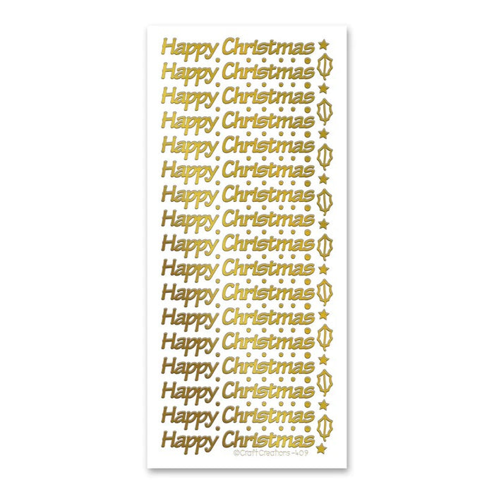 STICKER HAPPY CHRISTMAS GOLD - XL409u-01