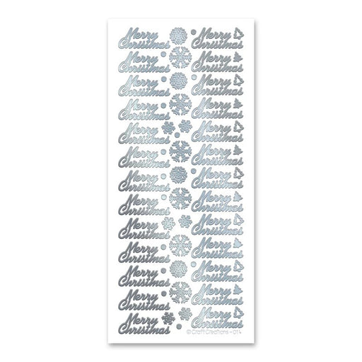 STICKER MERRY CHRISTMAS SILVER - XL014U-02