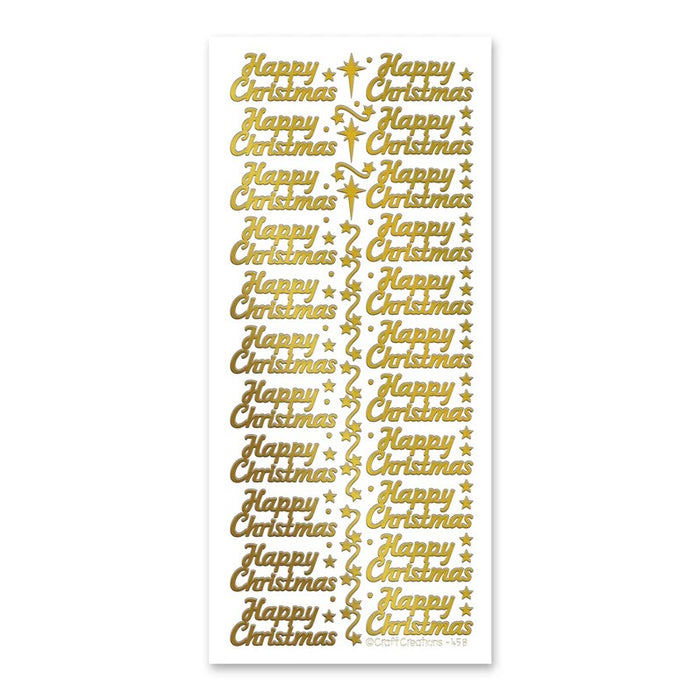 STICKER HAPPY CHRISTMAS GOLD - XL458U-01