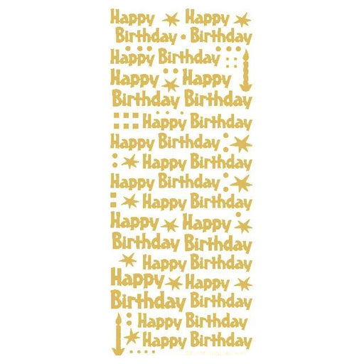 STICKER HAPPY BITHDAY MIX GOLD - XL625U-01