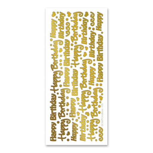 STICKER HAPPY BIRTHDAY GOLD - XL795U-01