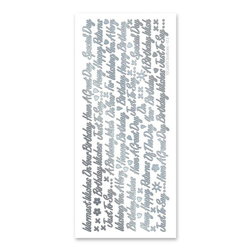 STICKER BIRTHDAY MIX SILVER - XL513U-02