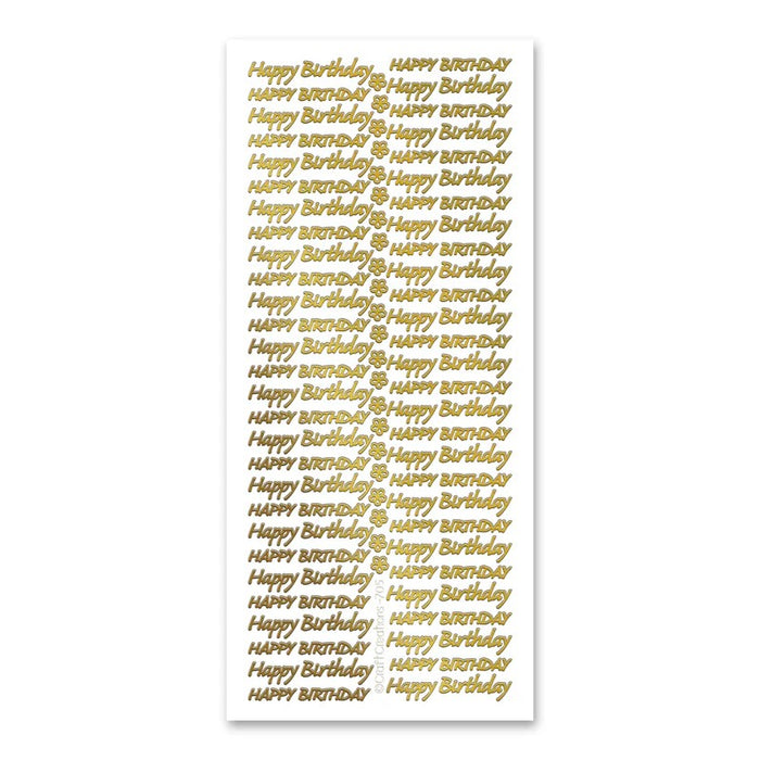 STICKER HAPPY BIRTHDAY GOLD - XL705U-01