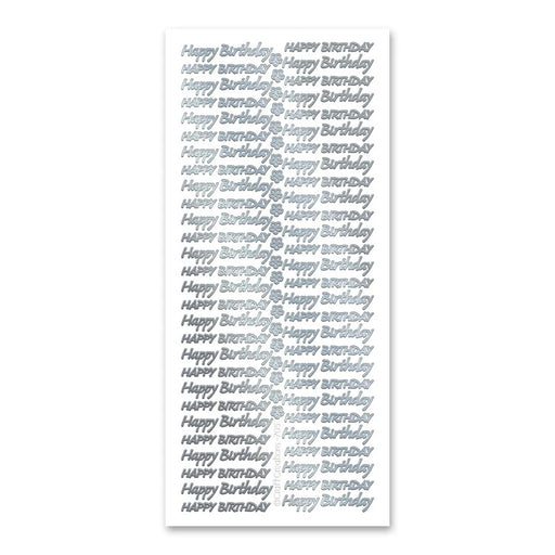 STICKER HAPPY BIRTHDAY SILVER - XL705U-02