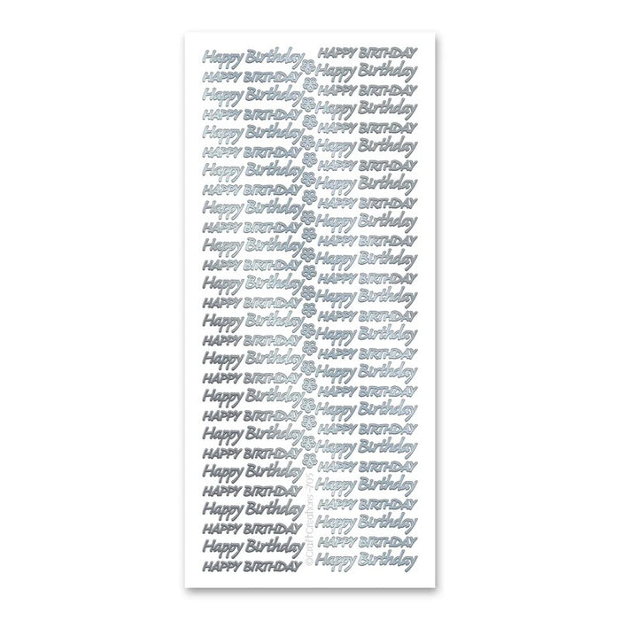 STICKER HAPPY BIRTHDAY SILVER - XL705U-02