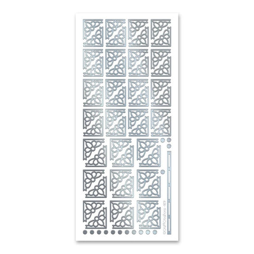 STICKER DECO DAISY CORNERS SILVER - XL819U-02