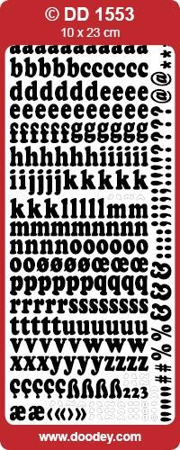 CRAFT STICKERS ALPHABET SMALL SILVER - DD1553S