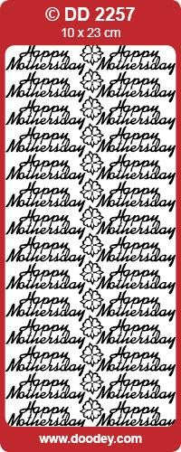 CRAFT STICKER HAPPY MOTHERS DAY SILVER - DD2257S
