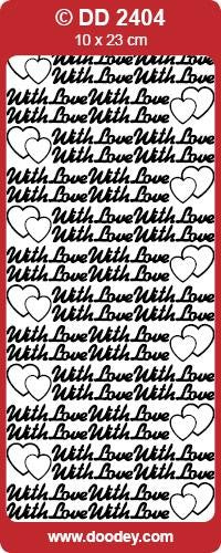 CRAFT STICKER WITH LOVE SILVER - DD2404S