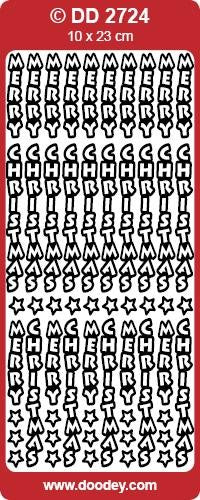 CRAFT STICKER MERRY CHRISTMAS VERTICAL LGE GOLD - DD2724G