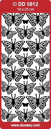 STICKER BUTTERFLIES MANY GOLD - DD5812G